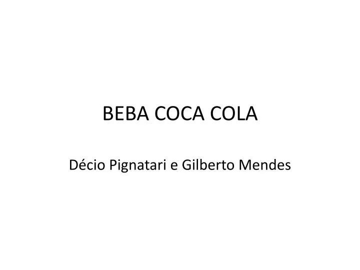 beba coca cola