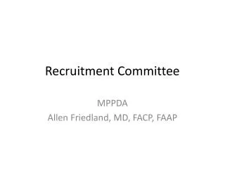 Recruitment Committee