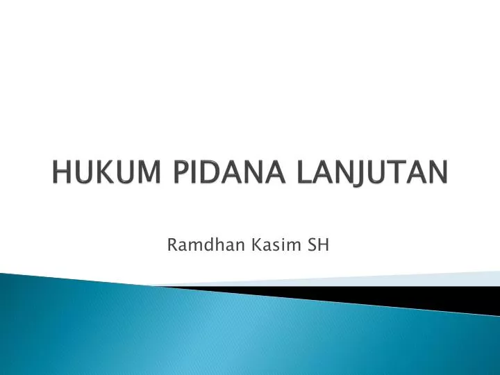 hukum pidana lanjutan