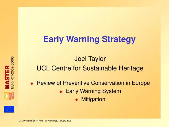 early warning strategy