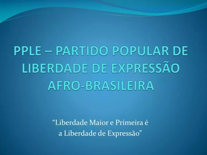 pple partido popular de liberdade de express o afro brasileira