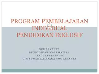 program pembelajaran individual pendidikan inklusif
