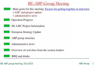 BE-ABP-Group Meeting