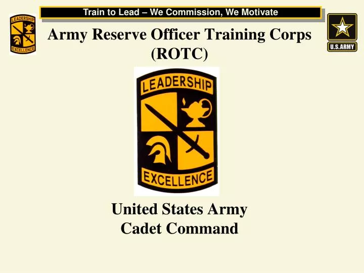 army reserve officer training corps rotc united states army cadet command