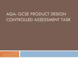 aqa gcse product design controlled assessment task