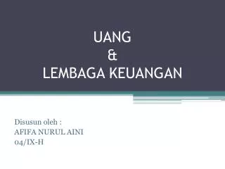 uang lembaga keuangan