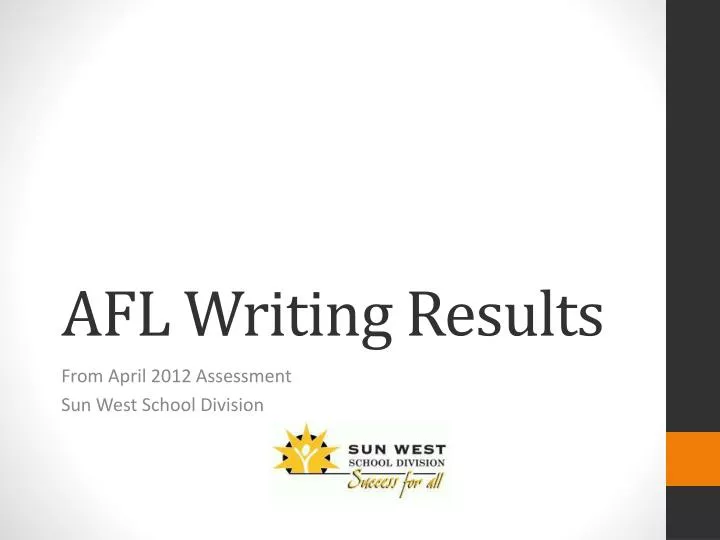 afl writing results