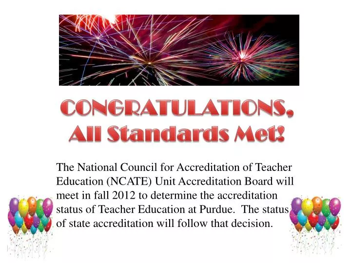 congratulations all standards met