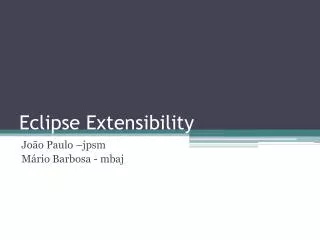 eclipse extensibility