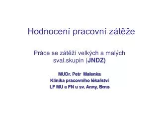 hodnocen pracovn z t e