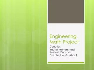Engineering Math Project
