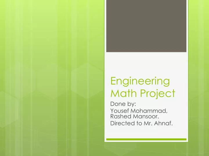 engineering math project