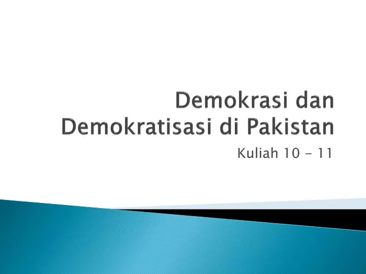 demokrasi dan demokratisasi di pakistan