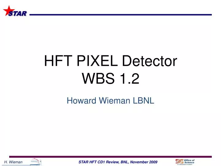 hft pixel detector wbs 1 2