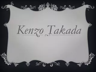 kenzo takada