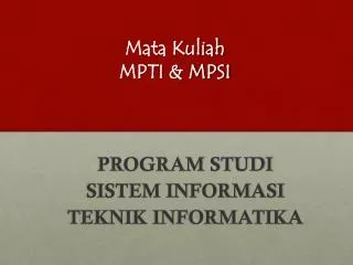 mata kuliah mpti mpsi