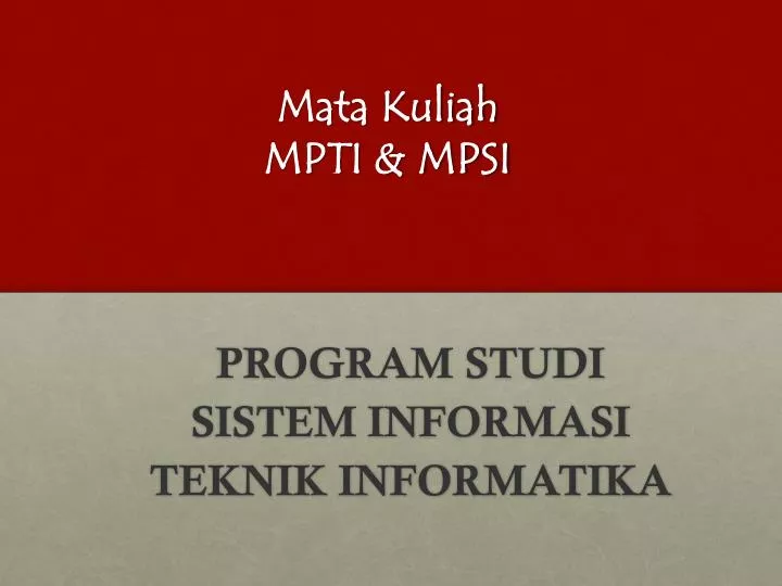 mata kuliah mpti mpsi