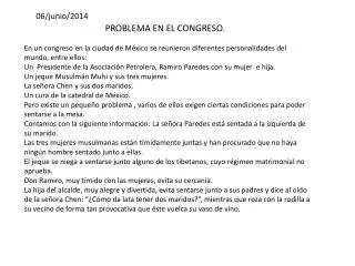 problema en el congreso