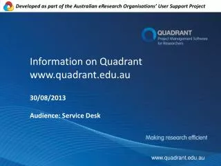 Information on Quadrant quadrant.au