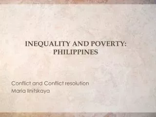 Inequality and poverty: Philippines