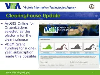 Clearinghouse Update