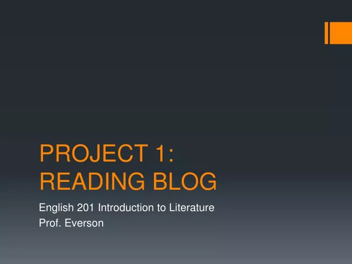 project 1 reading blog