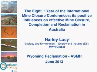 Wyoming Reclamation - ASMR June 2013