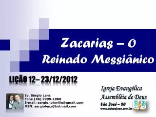 zacarias o reinado messi nico