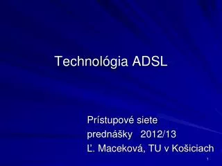 Technol ógia ADSL
