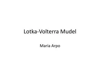 lotka volterra mudel