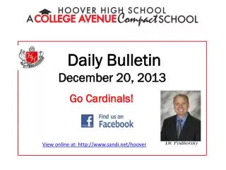 Daily Bulletin December 20, 2013