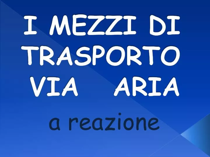 i mezzi di trasporto via aria