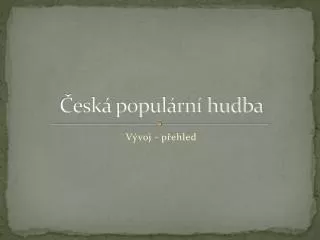 esk popul rn hudba