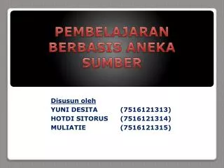 pembelajaran berbasis aneka sumber