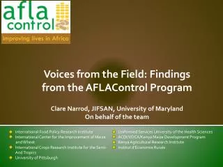 Voices from the Field: Findings from the AFLAControl Program