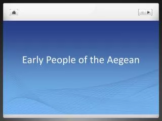 Early People of the Aegean