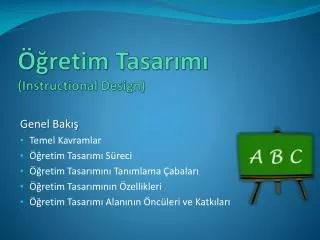 retim tasar m instructional design