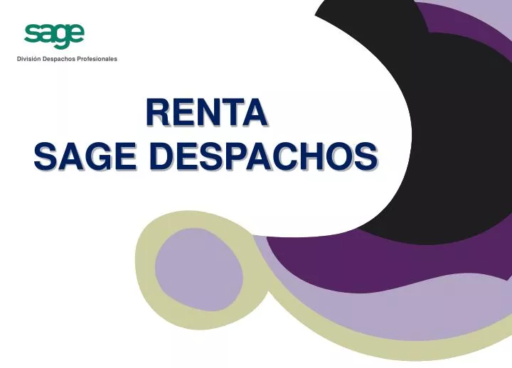 renta sage despachos