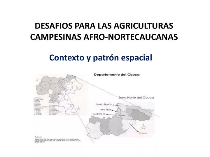 desafios para las agriculturas campesinas afro nortecaucanas