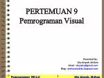 PERTEMUAN 9 Pemrograman Visual - slide 1