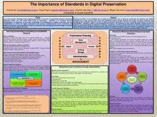 The Importance of Standards in Digital Preservation