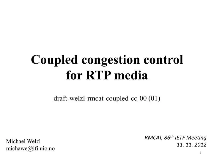 coupled congestion control for rtp media