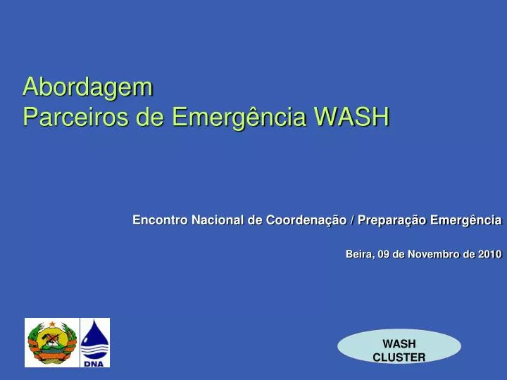 abordagem parceiros de emerg ncia wash