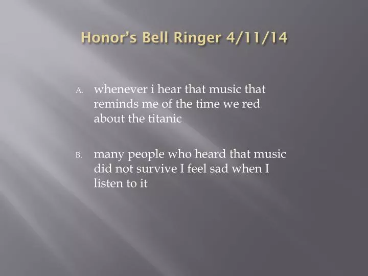 honor s bell ringer 4 11 14