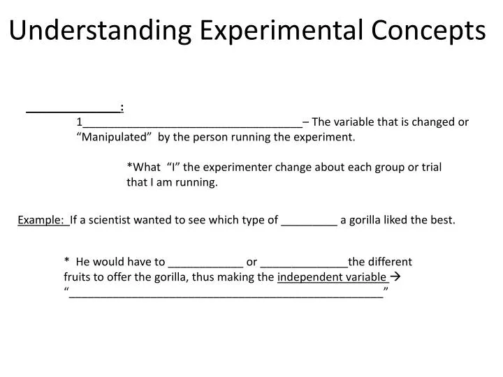 understanding experimental concepts