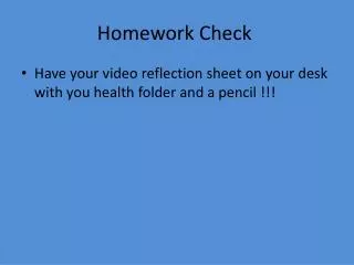 Homework Check