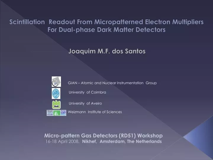 scintillation readout from micropatterned electron multipliers for dual phase dark matter detectors