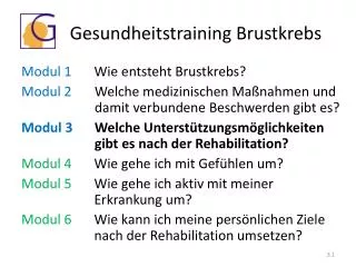 gesundheitstraining brustkrebs