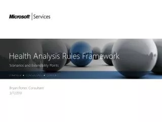 Health Analysis Rules Framework