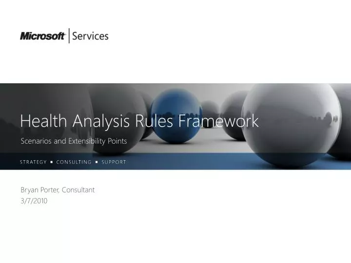 health analysis rules framework